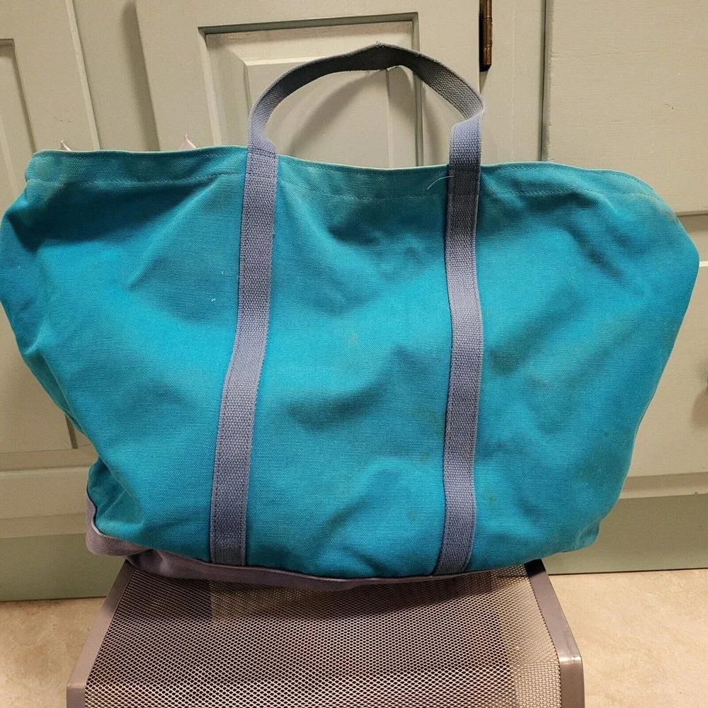 VTG‎ 70s 80s Pepsi-Cola Soda XL Canvas Boat & Tote Blue Red Zip Carry Bag RARE